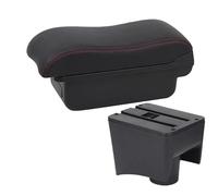 JBPIHZT Accoudoir Pour VW Pour POLO Boîte D'accoudoir Pour VW POLO Pour Mk5 6R Pour Vento Accoudoir De Voiture 2010-2018(A1 Noir rouge SANS USB)