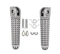 JBPIHZT Avant Arrière Repose-pieds Motocyclette Repose-pieds Course Pilote Passager Pédale Aluminium Pour YAMAHA YZF-R1 R1 LE R1M R1S YZF-R6(Argent,Repose-pied avant)