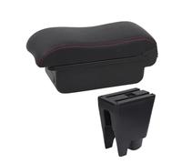 JBPIHZT Boîte D'Accoudoir Boîte De Rangement Pièces De Rétrofit Détails Intérieurs Pour Peugeot 107 Boîte D'Accoudoir Voiture(A2 red line No USB)