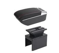 JBPIHZT Boîte D'accoudoir Centrale Universelle Modèle Universel De Boîte D'accoudoir Accessoires Auto Boîte De Rangement Support Bras(Ligne rouge B1 PAS d'USB)