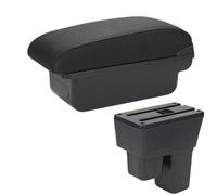 JBPIHZT Boîtier D'accoudoir Auto Boîte De Rangement Pour Bras Accessoires Auto Pour Fit Pour Jazz 2 2008 2009 2010 2011 2012 2013(C2 Ligne noire PAS d'USB)