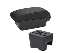 JBPIHZT Coffre De Rangement Pour Accoudoir De Voiture Pour VW Pour Polo MK5 6R Pour Vento 2012 2013 2014 2015 2016 2017 2018(C2 Ligne noire PAS d'USB)