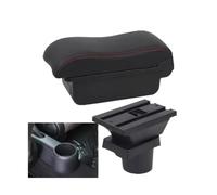 JBPIHZT Coffre De Rangement Pour Console Centrale Pour Accoudoir Pour VW UP Pour S&koda Pour Citigo Pour Seat Mii Accessoires Auto(A1 Noir rouge SANS USB)