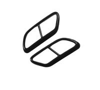 JBPIHZT Couvercle De Sortie De Silencieux D'échappement En Acier Inoxydable Accessoire Décoratif Pour Voiture Pour Volvo S90 2016 2017 2018 2019 2020(NOIR)