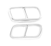 JBPIHZT Couvercle De Sortie De Silencieux D'échappement Pour F01 Série 7 730i 740i 750i 760i 2009 2010 2011 2012 2013 2014(Argent)