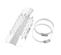 JBPIHZT Couvercle Protection Thermique Universel Modifié Pour Moto Silencieux Tuyau D'échappement De Véhicule Tout-terrain Anti-brûlure Isolation Thermique(Argent)
