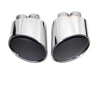 JBPIHZT Embout De Silencieux D'échappement En Acier Inoxydable Pour A3 A4 A5 S3 S4 S5 RS3 RS4 RS5(Argent,Two tubes)