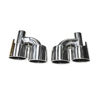 JBPIHZT Embout De Silencieux Noir En Acier Inoxydable Pour Mercedes Pour Benz Classe C W204 Classe E W212 W211 Classe S W221(Argent)