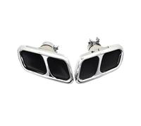 JBPIHZT Embout D'échappement Carré En Acier Inoxydable Pour Range Rover Sport SVR 2012 2013 2014 2015 2016 2017(Argent)