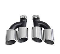 JBPIHZT Embout D'échappement Double Silencieux En Acier Inoxydable Pour A4 A5 A6 A7 S4 S5 S6 S7 Accessoire Automobile(Argent)