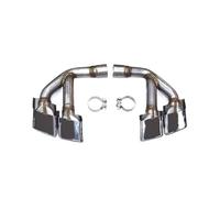 JBPIHZT Embout D'échappement En Acier Inoxydable 304 Pour Q7 SQ7 4M 2.0t 3.0t 2015 2016 2017 2018 2019 Embout Carré Quadruple(3.0t Diesel Silver)