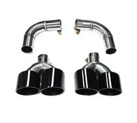 JBPIHZT Embout D'échappement Pour Q5 2021 2022 2023 2024 Mise À Niveau Quadruple Embout De Silencieux En Fibre De Carbone Buse De Système(NOIR)