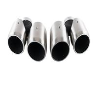 JBPIHZT Embouts D'échappement En Acier Inoxydable Pour Porsche Pour Macan 2014 2015 2016 2017 Et Versions GTS(Matte Silver)