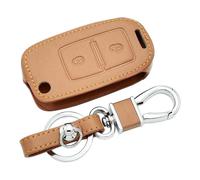JBPIHZT Étui De Clé Voiture Pliant 2 Boutons pour VW pour Amarok pour Golf Mk4 Mk5 pour Citi pour Crafter pour Lupo pour Transporter(Brun)