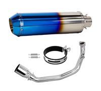 JBPIHZT Ligne D'échappement Complète Avec Silencieux Avant SP1-GP Pour Y&amaha Pour Zuma GY6 125cc 150cc 200cc(Bleu)