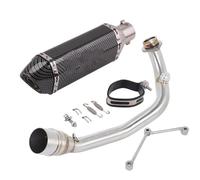 JBPIHZT Ligne D'échappement Complète Avec Silencieux Intermédiaire Avant Pour Y&amaha BWS 125 Pour ZUMA 125 2002 2003 2004 2005 2006-2017(Style D)