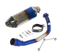 JBPIHZT Ligne D'échappement Complète Avec Silencieux Intermédiaire Avant Pour Y&amaha BWS 125 Pour ZUMA 125 2002 2003 2004 2005 2006-2017(Style L)