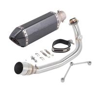 JBPIHZT Ligne D'échappement Complète Avec Silencieux Intermédiaire Avant Pour Y&amaha BWS 125 Pour ZUMA 125 2002 2003 2004 2005 2006-2017(ModèleA)