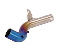 JBPIHZT Ligne D'échappement Intermédiaire En Acier Inoxydable Pour Moto Pour B&MW F750GS F850GS F 750 850 GS 2018 2019 2020 2021(Demi bleu)