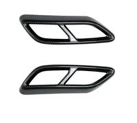 JBPIHZT Lot De 2 Caches Silencieux Arrière En Acier Inoxydable Noir Brillant Pour A3 8Y S Line Sportback Berline 2021 2022 2023(Carbon Look)