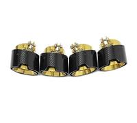 JBPIHZT Lot De 4 Embouts D'échappement En Fibre De Carbone Pour M2 M3 M4 G80 G82 G83 G87 M-Performance(Or)