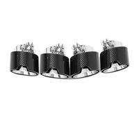 JBPIHZT Lot De 4 Embouts D'échappement En Fibre De Carbone Pour M2 M3 M4 G80 G82 G83 G87 M-Performance(Argent)