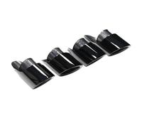 JBPIHZT Lot De 4 Pour Tuyau D'échappement Remplacement De Buse De Réglage Embout De Silencieux Pour Macan S 2.9T 3.0T 2014 2015 2016 2017 2018(NOIR)