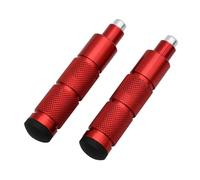 JBPIHZT M8 CNC Pieds De Motocyclette En Aluminium Repose Pieds Cale Pieds Pédales Pour Motos Dirt Bikes ATV Scooter Etc(ROUGE)