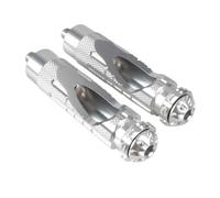 JBPIHZT Moto M8 8mm Antidérapant Efficace Arrière Repose-pieds Motocyclette Filetage Pédales(Argent)