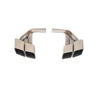 JBPIHZT Paire D'embouts D'échappement En Acier Inoxydable Pour Q7 2016 2017 2018 2019 Quatre Embouts Carrés Noir/argenté(Argent)