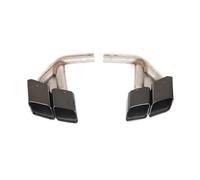 JBPIHZT Paire D'embouts D'échappement En Acier Inoxydable Pour Q7 2016 2017 2018 2019 Quatre Embouts Carrés Noir/argenté(NOIR)