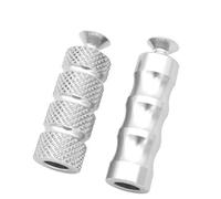 JBPIHZT Pédale Moto CNC Universelle M6 Racing Levier De Vitesse Frein Manchon Repose-pieds(Argent)