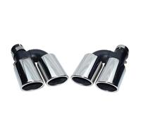 JBPIHZT Pot D'échappement Arrière En Acier Inoxydable À Quatre Sorties Pour A3 A4 A5 A6 A7 Mise À Niveau S4 S5 S6 S7 Embout Argenté(Argent)