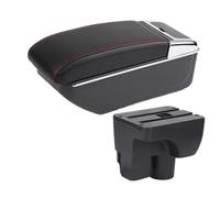 JBPIHZT Pour C&hevrolet Pour Sail 3 Pour Aveo Accoudoir Central Auto Boîte De Rangement Pièces De Rechange Accessoires Auto(Ligne rouge B1 PAS d'USB)