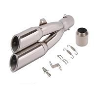 JBPIHZT Pour CBR1000RR Pour NMAX R6 CB650f Silencieux D'échappement Universel 38-51 Mm Double Sortie Droite/gauche DB Killer Pour Moto(ModèleA)