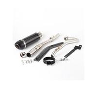 JBPIHZT Pour Cross Pour Cub110 CC110 2018 2019 2020 2021 2022 2023 Silencieux Avant Modifié Système D'échappement Complet Pour Moto(StyleB)