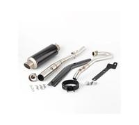 JBPIHZT Pour Cross Pour Cub110 CC110 2018 2019 2020 2021 2022 2023 Silencieux Avant Modifié Système D'échappement Complet Pour Moto(Style C)