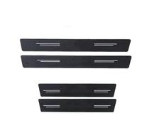 JBPIHZT pour Dacia pour Duster Seuil De Porte en Fibre Carbone Protège-Attelage Coffre Protège-Rayures Pattes Bandes D'Accessoires(Blanc,4 seuils de Porte)