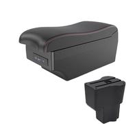 JBPIHZT Pour Daihatsu Pour Sirion 2020 Accoudoir Console Centrale Intérieure Boîte De Rangement Accessoires Bras(A1 Noir rouge 7USB)