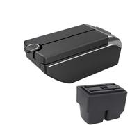 JBPIHZT Pour F&ord Pour Fiesta Boîte De Repose-bras Pour Fiesta MK7 Repose-bras Voiture 2009-2017 Boîte De Rangement Accessoires Intérieurs(B2 Ligne noire 7USB)