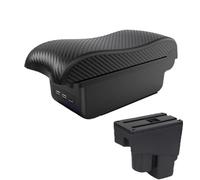 JBPIHZT Pour Fit Pour Jazz 1 2003 2004 2005 2006 2007 Boîte De Rangement De Bras De Voiture Accessoires Auto(B2 ligne noire 3USB)