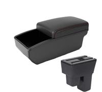 JBPIHZT Pour Fit Pour Jazz 2 2008 2009 2010 2011 2012 2013 2014 Boîte D'accoudoir Auto Boîtier De Rangement Bras(B1 Red Storage box)