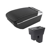 JBPIHZT Pour Fit Pour Jazz 2 2008 2009 2010 2011 2012 2013 Boîte D'accoudoir Boîte De Rangement Bras Accessoires Voiture(A2 Black line7 USB)