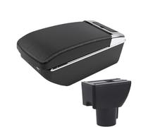 JBPIHZT Pour Hyundai Pour Getz Boîtier D'accoudoir Boîtier D'accoudoir Auto Boîtier De Rangement Avec Renfort Et Surélévation(A2 Black line7 USB)