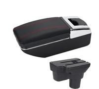 JBPIHZT Pour Hyundai Pour Solaris 2 Pour Accent Pour Verna 2017 2018 2019 2020 2021 2022 Boîte De Rangement Centrale D'accoudoir De Voiture(A1 Noir rouge SANS USB)