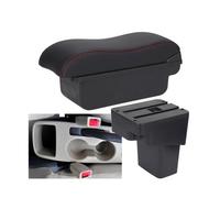 JBPIHZT Pour Hyundai Pour SOLARIS Pour VERNA Pour Accent 2013 2014 2015 2016 Boîte D'accoudoir Auto Boîte De Rangement Détails Pièce Intérieure(C1 Noir rouge PAS d'USB)