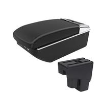 JBPIHZT Pour Jazz Boîte D'Accoudoir Pour Fit Pour Jazz 1 2003 2004 2005 2006 2007 Boîte De Rangement Bras Accoudoir Auto Accessoires Auto(A3 Noir blanc 7USB)