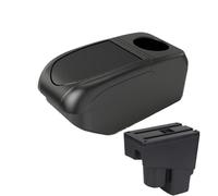 JBPIHZT Pour Jazz Boîte D'Accoudoir Pour Fit Pour Jazz 1 2003 2004 2005 2006 2007 Boîte De Rangement Bras Accoudoir Auto Accessoires Auto(B1 Black Frame 6USB)