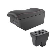 JBPIHZT Pour Jazz Pour WR-V Pour Fit Pour Jazz 3 Accoudoir Voiture 2014-2020 Boîte De Rangement Accessoires(A1 Noir rouge 7USB)