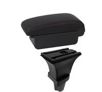 JBPIHZT Pour Kia Pour Morning Boîte D'accoudoir Pour Kia Pour Picanto Boîte De Rangement Centrale Accessoires Auto Retrofit Intérieur(B1 Noir rouge 3USB)